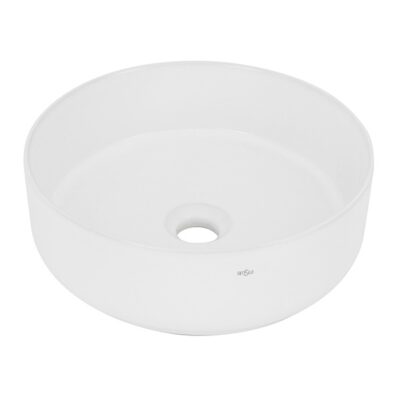 Cuba para Banheiro de Apoio Louça Redonda Branca 35cm Valência Sensea