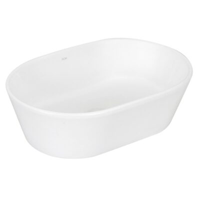 Cuba para Banheiro de Apoio Louça Oval Branca 46x30cm CB14 Fiori