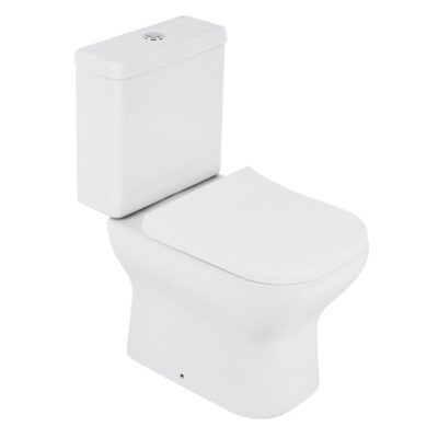 Kit Vaso Sanitário com Caixa Acoplada e Assento Branco Duplo Acionamento 3/6L Saída Vertical Axis Deca
