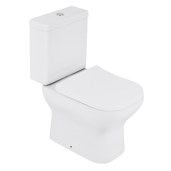 Kit Vaso Sanitário com Caixa Acoplada e Assento Branco Duplo Acionamento 3/6L Saída Vertical Axis Deca