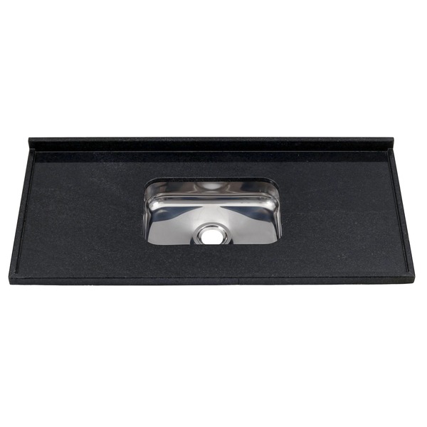 Pia de Cozinha Granito Preto São Gabriel 120cm Standard Cuba Simples L.A. Pias e Granitos