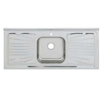 Pia de Cozinha Aço Inox 120cm com Fundo Concretado Fabrinox